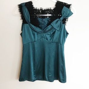 Nanette Lepore green lace top